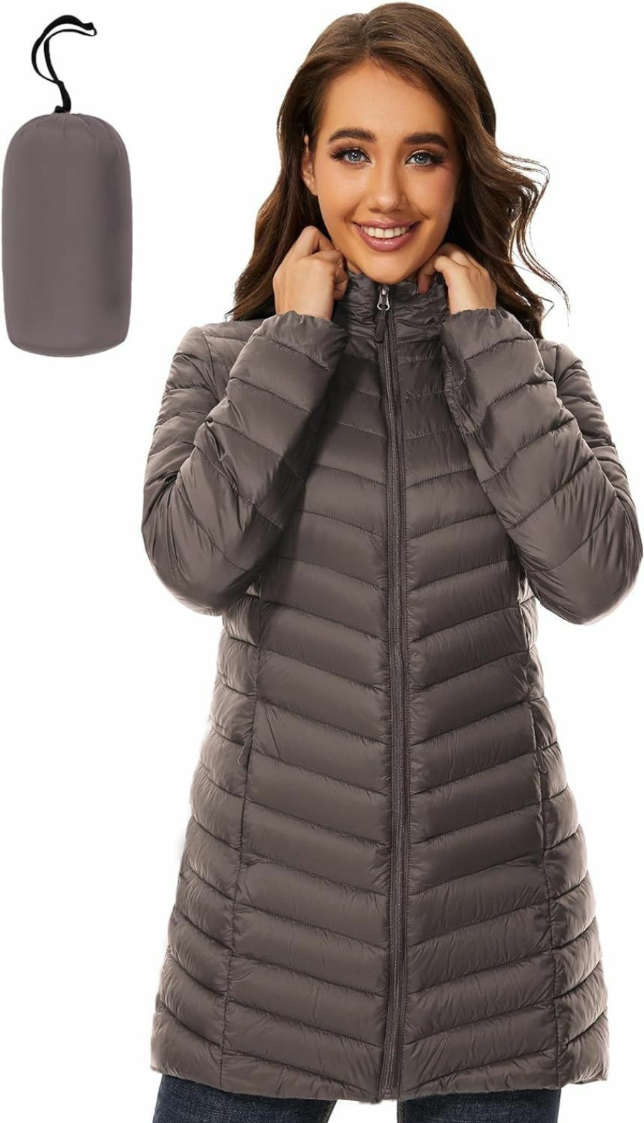 ANOTHER CHOICE Another Choice Women Puffer Jacket Hooded Warm Lightweight Packable Quilted Puffer Coat Outwear | Coats, Jackets & Vests