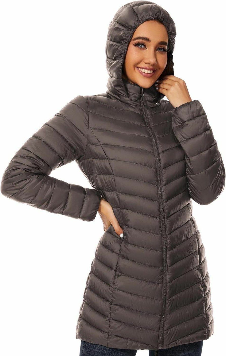 ANOTHER CHOICE Another Choice Women Puffer Jacket Hooded Warm Lightweight Packable Quilted Puffer Coat Outwear | Coats, Jackets & Vests