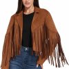 Fahsyee Fahsyee Women'S Fringe Leather Jackets - Suede Faux Motocycle Biker Cropped Coat Vegan Blazer Pleather Fashion Tassel S-Xxl | Coats, Jackets & Vests