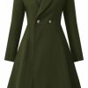 CURLBIUTY Curlbiuty Women'S Pea Coat Double Breasted A Line Long Trench Coat Winter Dress Coat With Pockets | Coats, Jackets & Vests