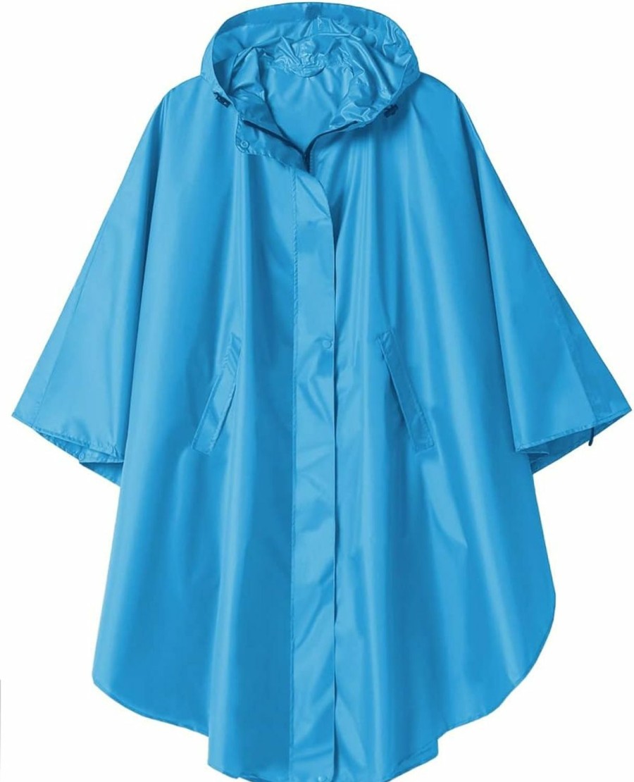 SaphiRose Saphirose Uni Rain Poncho Hooded Waterproof Raincoat For Adults Women | Coats, Jackets & Vests