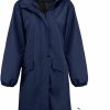 SaphiRose Saphirose Women'S Long Rain Jacket Waterproof Lightweight Hooded Raincoat | Coats, Jackets & Vests