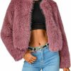 PRETTYGARDEN Prettygarden Women'S 2024 Winter Coats Fleece Cropped Jacket Faux Fur Long Sleeve Pockets Shaggy Warm Outerwear Fall Clothes | Coats, Jackets & Vests