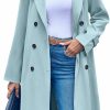 Ladiyo Ladiyo Women'S Double Breasted 3/4 Long Trench Coat Elegant Windproof Lapel Belted Overcoat | Coats, Jackets & Vests