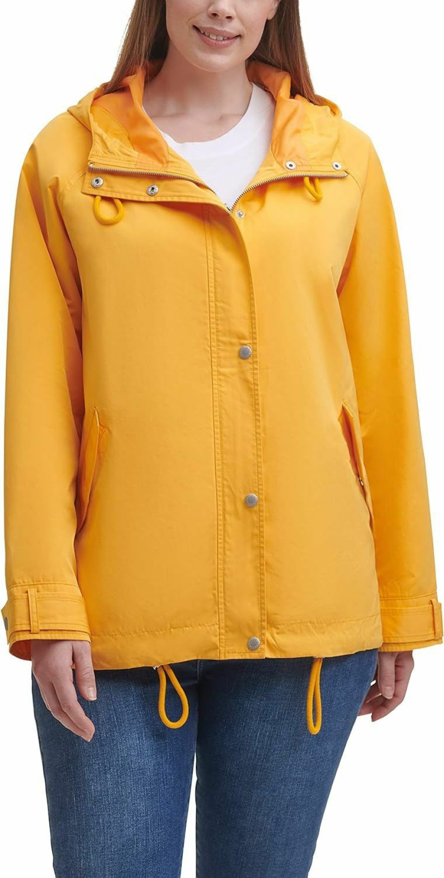 Levi's Levi'S Women'S Hooded Peached Nylon Zip Front Rain Jacket | Coats, Jackets & Vests