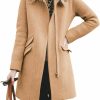 BZB Bzb Womens Long Coat Classic Open Front Zip Up Casual Winter Wool Blend Over Pea Coats Long Jackets | Coats, Jackets & Vests