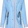 Zando Zando Raincoat For Women Rain Jackets For Women Waterproof Lightweight Windbreaker Outdoor Hooded Trench Coat Long Rain Coats | Coats, Jackets & Vests