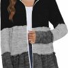 DEESHA Full Zip Up Hoodie For Women Pleated Tiered Ruffle Hooded Sweatshirts Jacket Coat Long Sleeve | Coats, Jackets & Vests