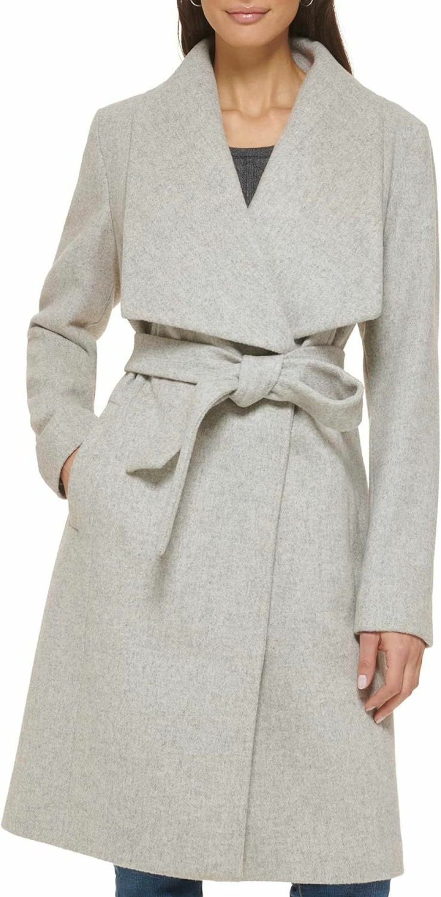 Cole Haan Cole Haan Women'S Belted Wool Classically Elegant Coat For Year-Round Style | Coats, Jackets & Vests