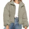 ETCYY Women'S Causal Lightweight Quilted Jackets Long Sleeve Oversized Warm Winter Zip Up Coat With Pockets | Coats, Jackets & Vests