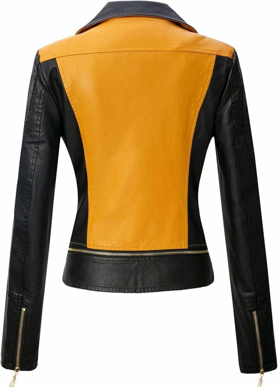 Tanming Tanming Women'S Faux Leather Moto Biker Short Coat Jacket | Coats, Jackets & Vests