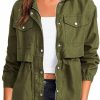 Onedreamer Onedreamer Womens Zip Up Military Safari Anorak Jackets Lightweight Cargo Utility Jackets Casual Spring Fall Jacket | Coats, Jackets & Vests