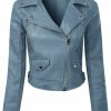 Design by Olivia Design By Olivia Women'S Long Sleeve Zipper Closure Moto Biker Faux Leather Jacket | Coats, Jackets & Vests