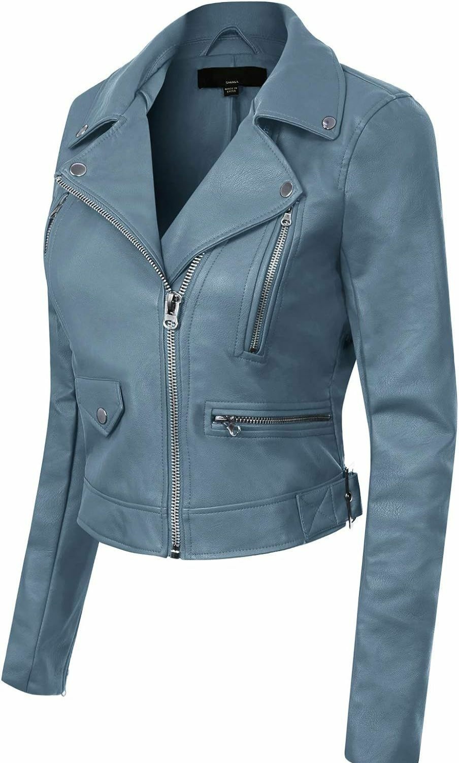 Design by Olivia Design By Olivia Women'S Long Sleeve Zipper Closure Moto Biker Faux Leather Jacket | Coats, Jackets & Vests