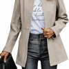 CCTOO Cctoo Women'S Coat Casual Open Front Blazer Long Sleeve Stand Collar Solid Trench Business Work Office Jacket Outwear | Coats, Jackets & Vests