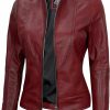 Blingsoul Blingsoul Leather Jacket Women - Cafe Racer Real Lambskin Womens Leather Jacket | Coats, Jackets & Vests