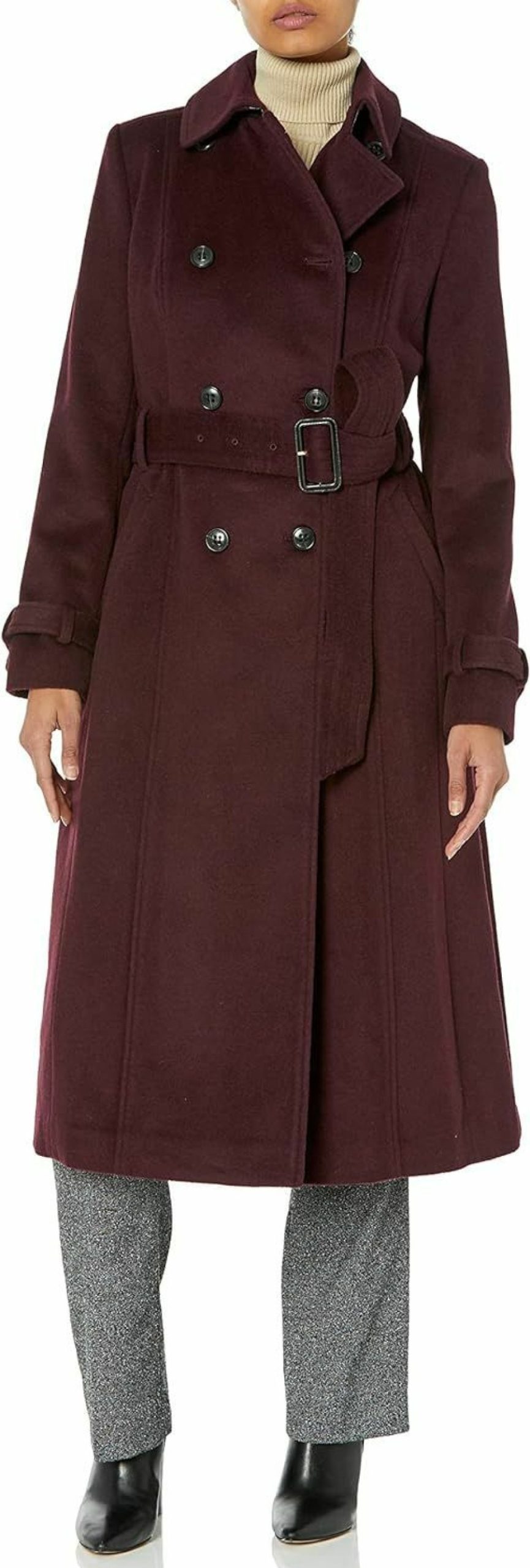 Cole Haan Cole Haan Women'S Flared Trench Slick Wool Coat | Coats, Jackets & Vests