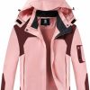 SaphiRose Saphirose Womens Waterproof Rain Jacket Lightweight Active Outdoor Raincoat With Removable Hood | Coats, Jackets & Vests