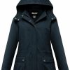 Soularge Soularge Women'S Plus Size Military Cotton Jacket With Detachable Hood | Coats, Jackets & Vests