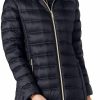 Michael Michael Kors Michael Michael Kors Hooded Long Packable Quilted Double Zip Puffer Jacket Coat Black | Coats, Jackets & Vests