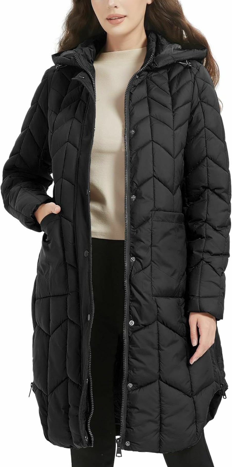 Bellivera Bellivera Puffer Jacket Women,Lightweight Padding Bubble Hooded Coat With Fur Collar Warmth Outerwear | Coats, Jackets & Vests