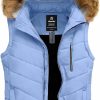 wantdo Wantdo Women'S Thicken Winter Vest Warm Puffer Vest With Removable Fur Hood | Coats, Jackets & Vests