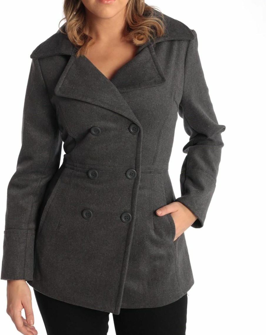 Alpine Swiss Alpine Swiss Emma Womens Peacoat Double Breasted Overcoat 3/4 Length Wool Blazer | Coats, Jackets & Vests