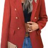 Mina self Womens Casual Blazer 2024 Spring Open Front Business Work Tweed Plaid Jacket Suit Pocket (S-Xxl) | Coats, Jackets & Vests