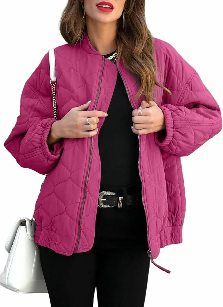 EVALESS Evaless Zip Up Jackets For Women Fashion 2023 Winter Coat For Women Business Casual Diamond Quilted Lightweight Jackets | Coats, Jackets & Vests