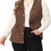 Agnes Orinda Agnes Orinda Plus Size Jackets For Women Lightweight Sleeveless Anorak Cargo Vest | Coats, Jackets & Vests