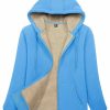 MAGCOMSEN Magcomsen Womens Zip Up Hoodies Sherpa Lined Fleece Thermal Jacket Full Zip Winter Warm Casual Thick Coats Pockets | Coats, Jackets & Vests