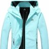 MOERDENG Moerdeng Women'S Waterproof Rain Jacket Lightweight Raincoat Hooded Hiking Jacket Softshell Windbreaker | Coats, Jackets & Vests