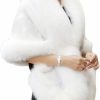 Old DIrd Old Dlrd Women'S Winter Faux Fur Coat Wedding Bride Cloak Cape Shawl For Evening Party | Coats, Jackets & Vests