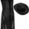 Foaincore Foaincore Fringe Vests Cowgirl Outfits For Women 70S Hippie Clothes Vest Jacket Faux Suede Tassels Western Cowgirl Hat | Coats, Jackets & Vests