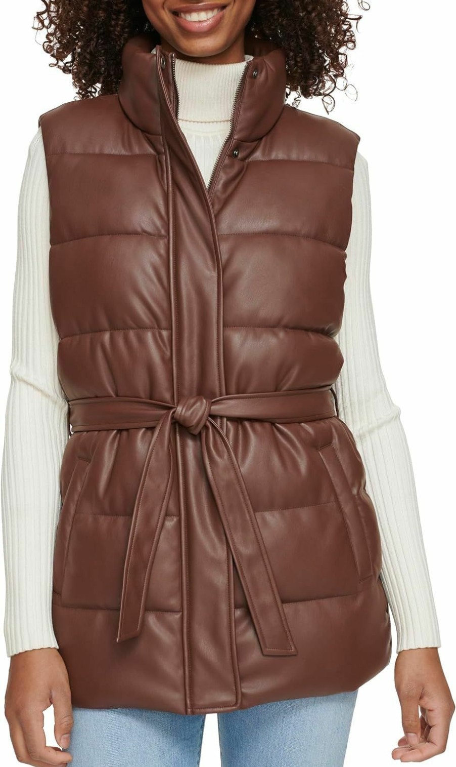 Levi's Levi'S Women'S Plus Size Vegan Leather Puffer Vest | Coats, Jackets & Vests