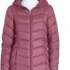 SLOWTOWN Women'S Lightweight Puffer Coat Long Hooded Puffer Jakcet Packable Warm Winter Coat | Coats, Jackets & Vests