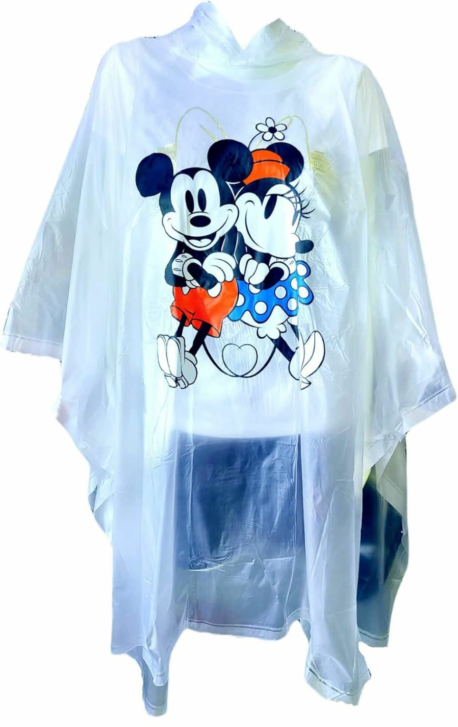 Disney Disney Mickey And Minnie Mouse Love Never Folds Rain Poncho Hoodie (As1, Alpha, One_Size, Regular, Regular, Adult) | Coats, Jackets & Vests