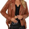 Bellivera Bellivera Women Faux Leather Motorcycle Jacket Trendy Moto Biker Casual Spring Coat | Coats, Jackets & Vests