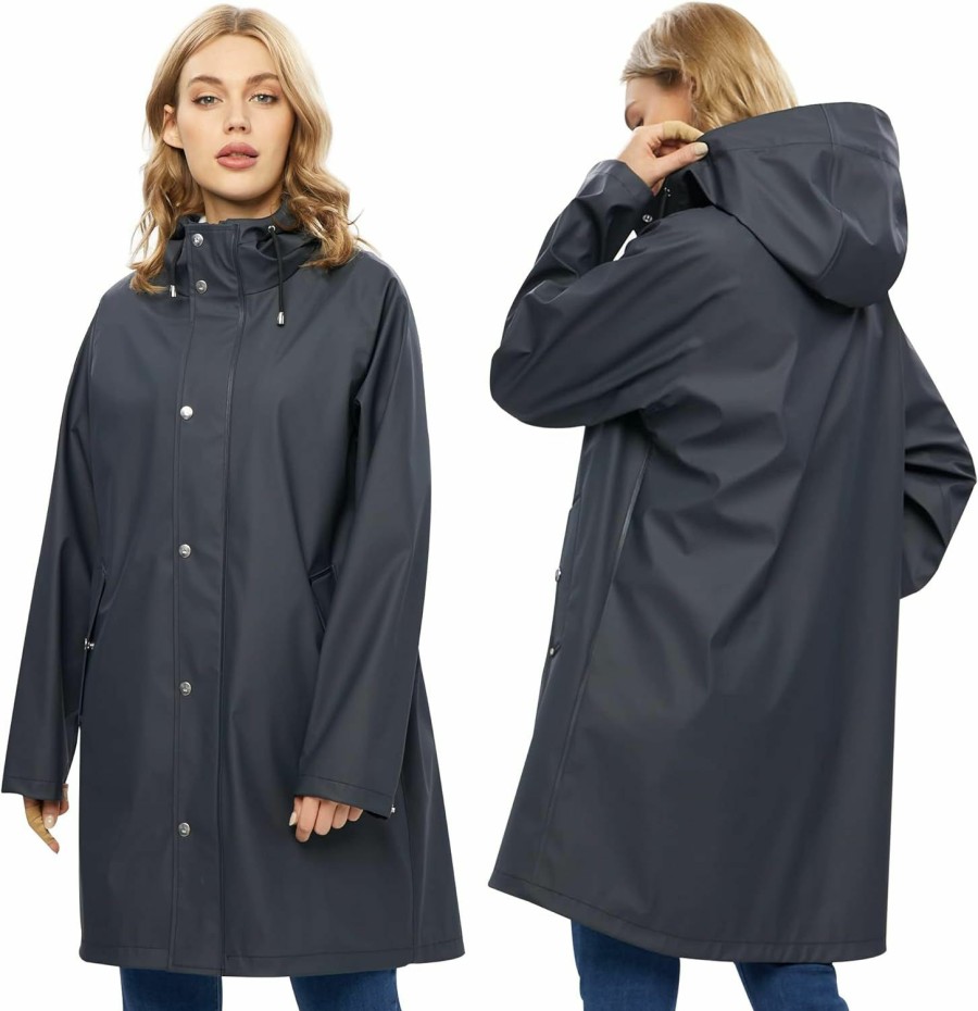 UNIQUEBELLA Uniquebella Rain Jackets For Women Waterproof, Raincoat Long Hooded Rain Coats Outdoor Windbreaker Trench Coat | Coats, Jackets & Vests