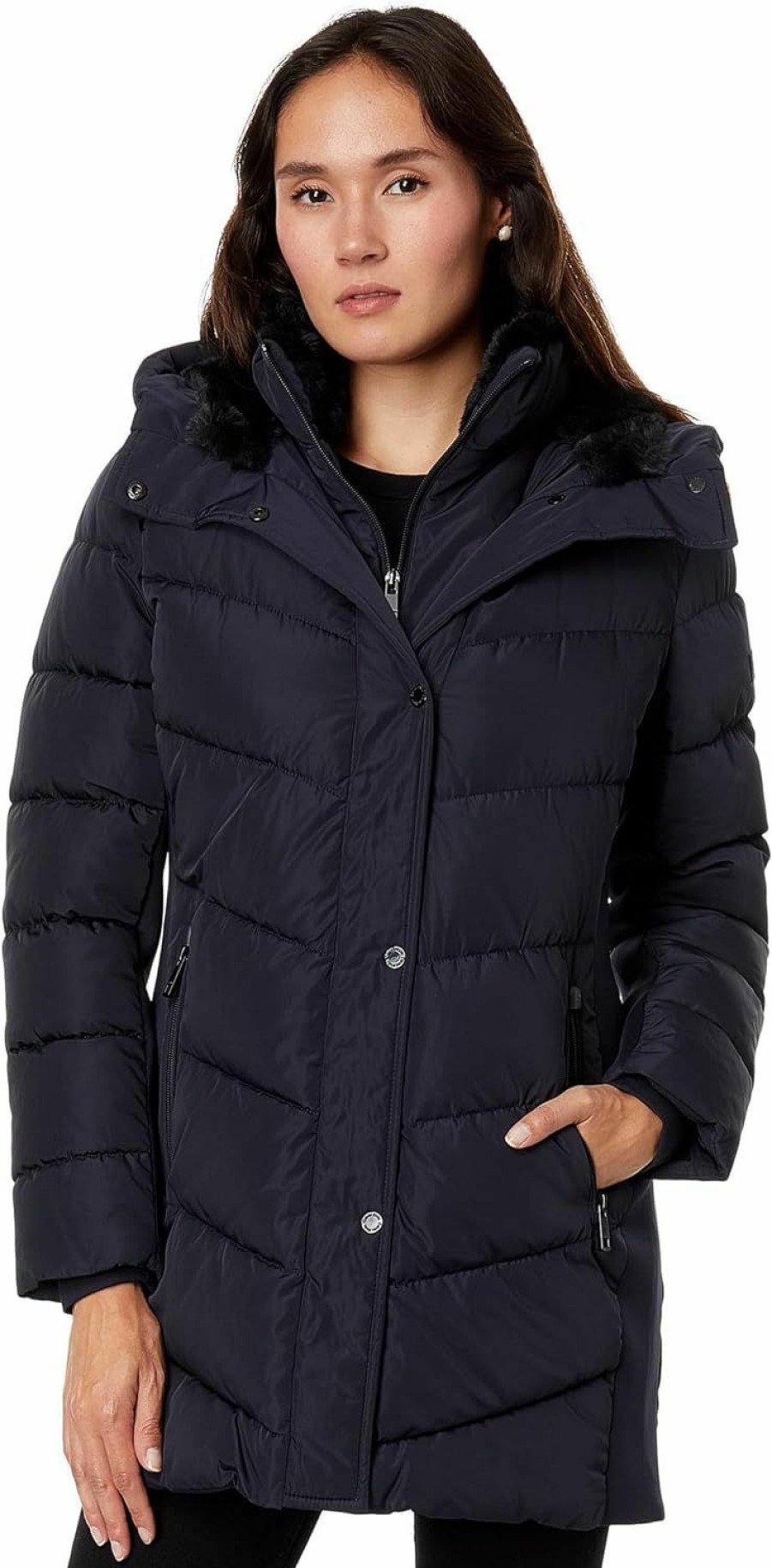 Calvin Klein Calvin Klein Women'S Long Bib-Front Puffer Jacket | Coats, Jackets & Vests