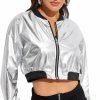 Floerns Floerns Women'S Long Sleeve Lightweight Crop Bomber Jacket | Coats, Jackets & Vests