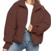 Gihuo Gihuo Women'S Winter Cropped Puffer Jacket Coat Short Warm Quilted Jacket | Coats, Jackets & Vests