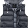 wantdo Wantdo Women'S Quilted Puffer Vest Thicken Warm Winter Coat With Removable Hood | Coats, Jackets & Vests