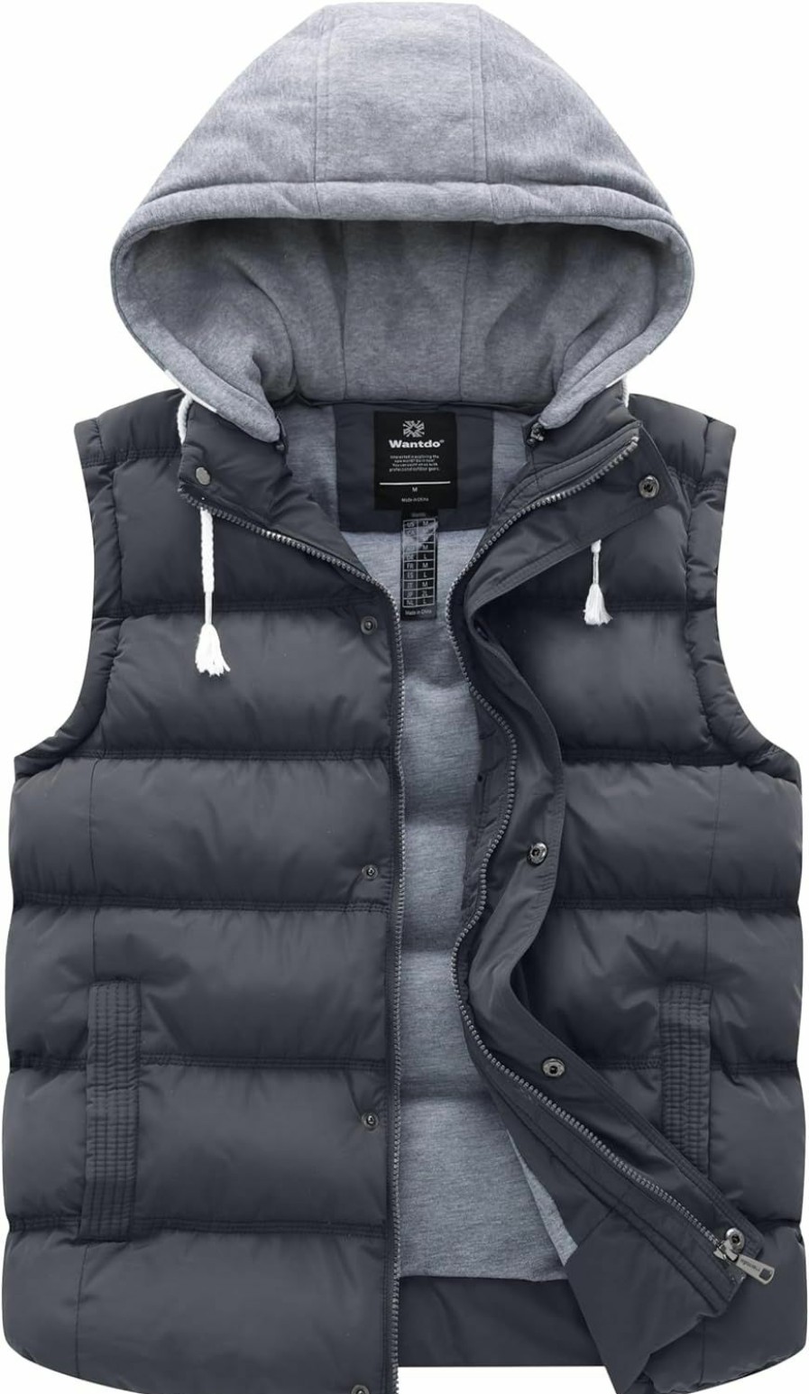 wantdo Wantdo Women'S Quilted Puffer Vest Thicken Warm Winter Coat With Removable Hood | Coats, Jackets & Vests