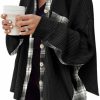 SHEWIN Shewin Womens Waffle Knit Plaid Shacket Boyfriend Button Down Shirt Jacket Loose Long Sleeve Tops | Coats, Jackets & Vests