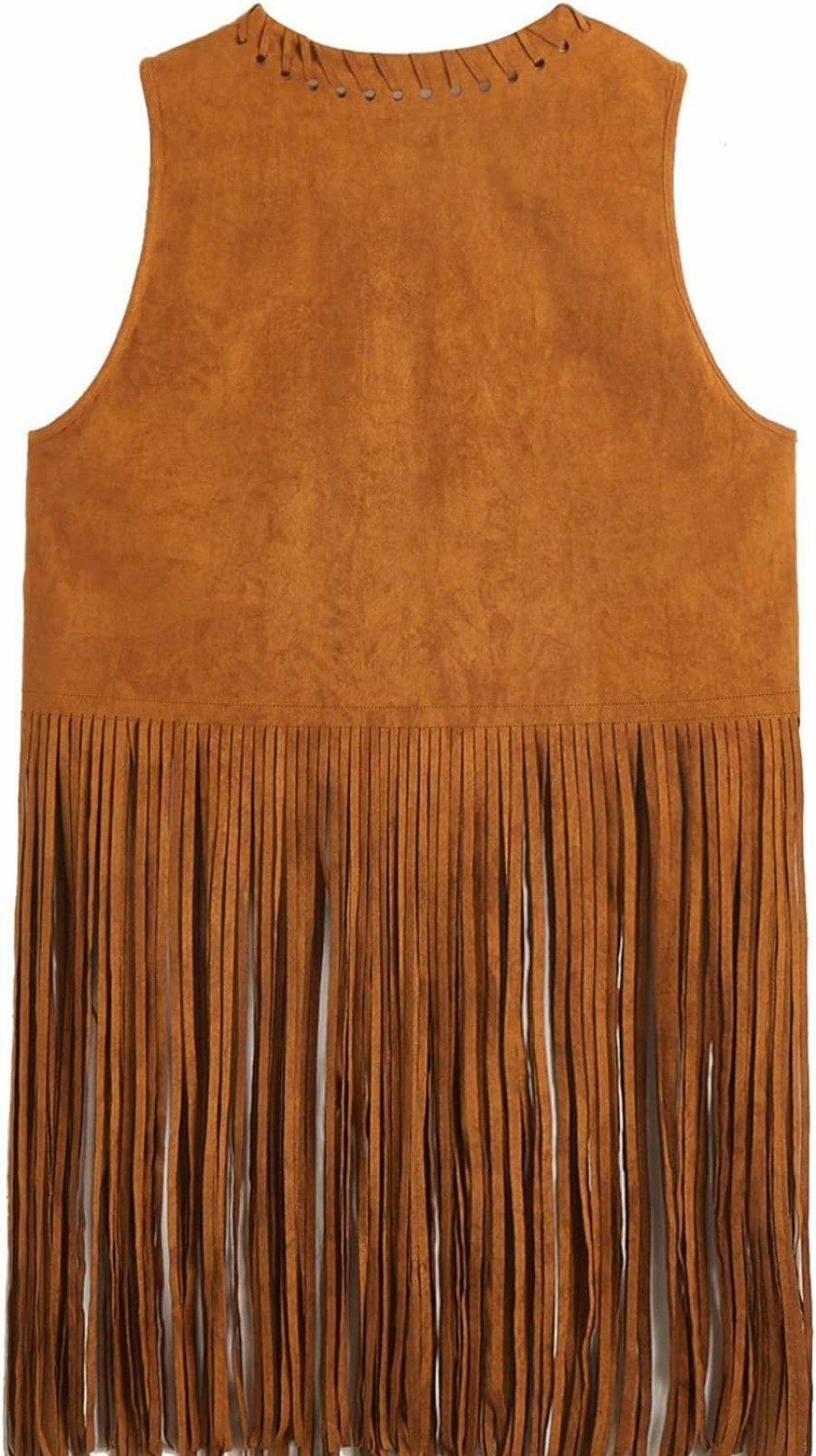 Verdusa Verdusa Women'S Fringe Faux Suede Vest 70S Hippie Sleeveless Tassel Cardigan Jacket | Coats, Jackets & Vests