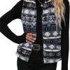 SOLY HUX Soly Hux Women'S Cow Print Fleece Fuzzy Zip Up Vest Jacket Sleeveless Outwear With Pockets | Coats, Jackets & Vests