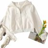 Floerns Floerns Women'S Casual Long Sleeve Zip Up Cropped Hoodie Sweatshirts | Coats, Jackets & Vests