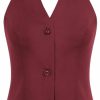 Belle Poque Belle Poque Womens Vintage Waistcoat Vest Halter Neck Button Down Dressy Vests | Coats, Jackets & Vests