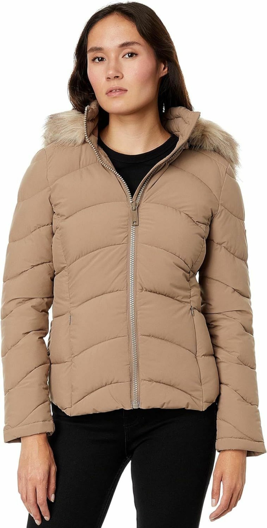 Calvin Klein Calvin Klein Short Faux Fur Trim Puffer Owl Xs (Us 2-4) | Coats, Jackets & Vests